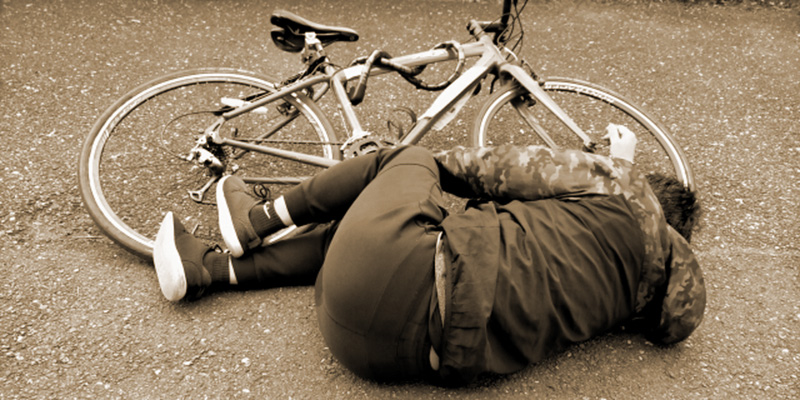 自転車で転倒