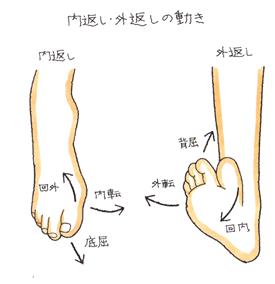 内返し・外返しの動き