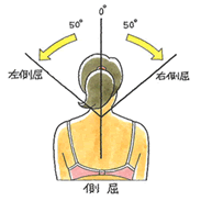 頸部の参考運動（左右の側屈）