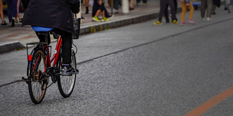 自転車走行中