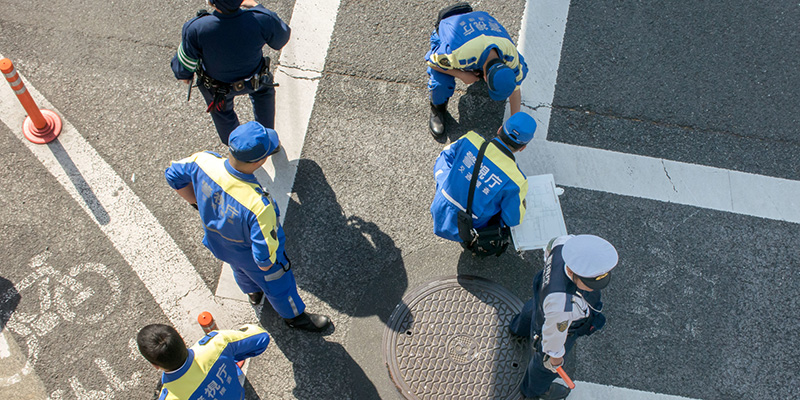 警察の現場検証と実況見分