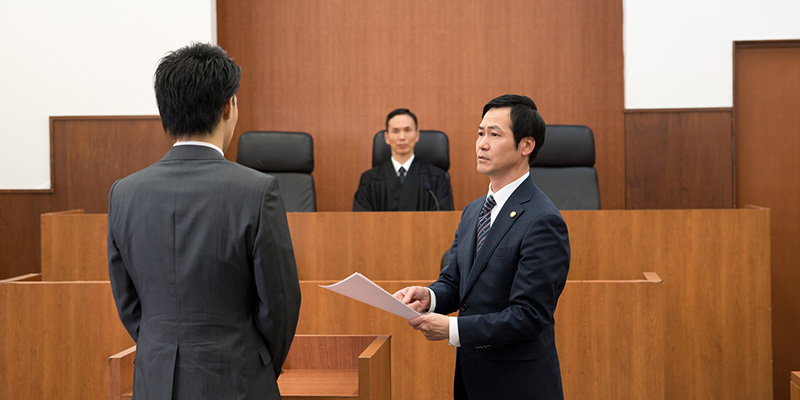 交通事故の刑事裁判の様子